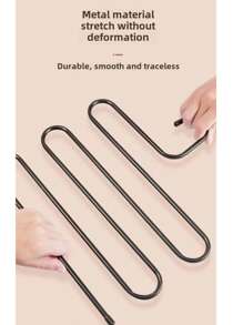 Stainless Steel Multifunctional Magic S-Type Multi-Layer Pants Rack Pants Hanger Wardrobe Organizing Rack Pants Hanger With