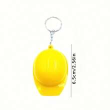 Móc khóa mở nắp chai hình mũ bảo hiểm, Móc khóa mũ phong cách tối giản hoạt hình, Đồ trang trí treo mũ bảo hiểm bằng nhựa PVC chân thực, Móc khóa nam - Nhiều màu - Xem 2