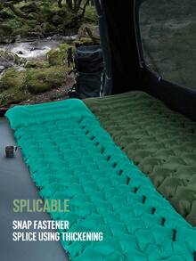 Colchón inflable con almohada y bomba de pie, colchón de aire ligero para camping, adecuado para excursionismo y senderismo - Multicolor - Ver 3