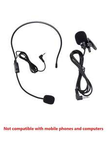 通用 3.5 毫米有线耳机麦克风，兼容放大器、扬声器、扩音器系统等 - 彩色 - 查看 10