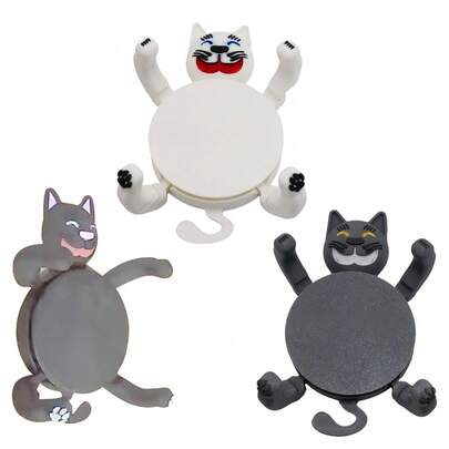 1PC 3D Cats Coasters For Drink Lovely Mug Holders Drinking Cup Mat Coffee Table Decors For Cats Lover And Home Aesthetic