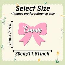 1件定制木质姓名牌，个性化姓名，独特领结设计，多种颜色可选，适用于卧室、客厅、家居装饰、婚礼、生日、情人节、派对、复活节等场合，可作为定制礼物或个性化礼物。 - 彩色 - 查看 10