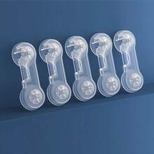 5/10 Stück Kinder Multifunktions-Sicherheitsschlösser, Baby Anti-Einklemmschutz Schubladenverriegelung, Säuglingsschrank Türverriegelung, transparente abgesenkte Sicherheitsschlösser, transparente Kindersicherheitsschlösser, Baby Schubladenverriegelung, kindersichere Schrank- und Kühlschrankschlösser