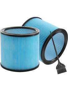 2 Pack Blue Replacement Cartridge Filter Compatible With Shop-Vac Shop Vac 90304, 90350, 90333,903-04-00,9030400,Fits Most 5 Gallon And Above Wet/Dry Vacuum Cleaners - Blue - View 6