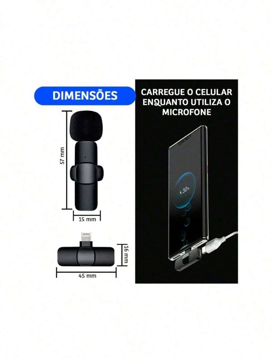 K9 Vlog Wireless Lavalier Microphone Type-C Compatible All - 1 MICRO mài - Xem 1