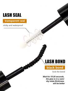 Asiteo 1 Pair 5ml+5ml Dual-Ended Eyelash Glue, Eyelash Cluster Adhesive Sealant, Suitable For DIY Eyelash Extension, Waterproof & Long-Lasting - Multicolor - View 4