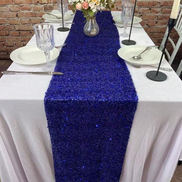 1pc 72-Inch Long Tinsel And Sequins Table Runner, Outdoor Party, Wedding, Home Decor, DIY, Father's Day, Mother's Day Gift