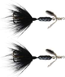Señuelo giratorio tipo "Rooster Tail" de Yakima Bait - Negro - Ver 1