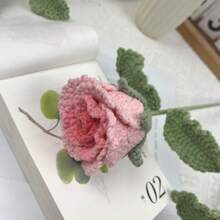 1pc Hand-Crocheted Yarn Flower, Luo Shen Flower Bouquet, Valentine's Day, Best Friends, Everlasting Flower, Wedding Gift