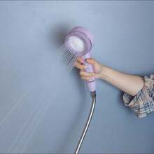 3件套优质ABS材质淋浴套装，4种喷水模式，配备硅胶按摩刷，1.5米不锈钢软管，ABS壁挂支架，无需钻孔，带来美妙的沐浴体验