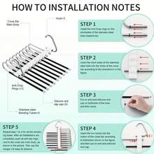 2pcs 9-Layer Non-Slip Metal Pants Hanger, Foldable Clothes Hanger, Pant Hangers Organizer Multifunctional Pants Rack Space Saver Closet Organizers And Storage Hangers For Pants Jeans Leggings Trousers Skirts - White - View 9