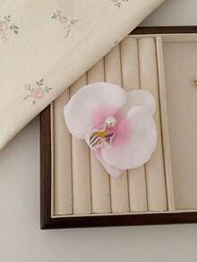 1pc Ladies' Blue Phalaenopsis Acrylic Imitation Flower Alligator Clip For Vacation, Photography, Hairstyle, Summer Boho Hair Claws Claw Clips Hair Clips Hair Jaw Clip Hair Clamps Hair Clutch Hair Claw Clip Fall Winter Hair Accessories For Women