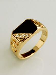1pc Fashionable Cubic Zirconia Ring For Men, Jewelry Gift For Men's Party Accessories - 2# - View 17