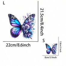 1 cái/2 cái/3 cái [Nghệ thuật chạm khắc] Miếng dán chuyển nhiệt hình bướm nhiều màu - Tự làm, ủi, có thể giặt được, thiết kế nhiều màu, thích hợp cho áo phông, áo hoodie, đệm, quần jean, túi xách, v.v. - Nhiều màu - Xem 3