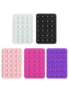 3/4个装硅胶粘性手机支架，防滑硅胶粘性手机支架，手机壳支架，免提手机配件，自拍和视频支架，1/2/5/10/50/100个装，多功能手机配件，适用于所有型号 - 彩色 - 查看 36