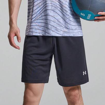 Under Armour 2pcs/Set Unisex Football Training Sports Fitness Breathable Shorts, Summer