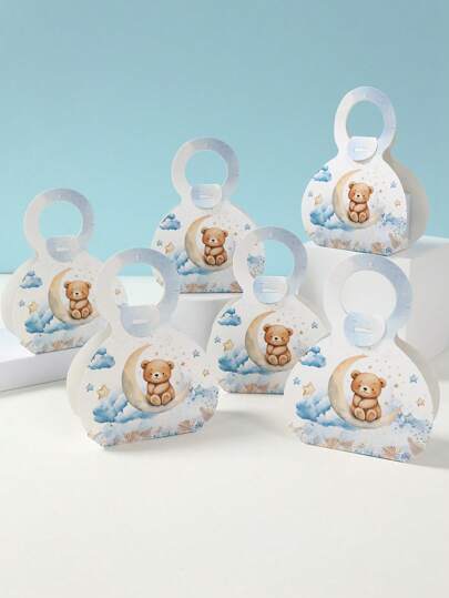 12 scatole regalo a tema orso blu con manici, scatole regalo in carta a motivi di orsi blu, scatole regalo per decorazione festa di compleanno a tema orso blu, scatole regalo per celebrazioni e feste, decorazioni per festa di nascità e gender reveal, forniture per confezioni regalo a tema orso blu, decorazioni per matrimoni, forniture per decorazioni da tavolo per feste, scatole per piccoli oggetti, forniture per confezioni in cucina, bomboniere per feste