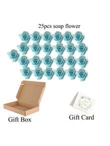 25pcs/45pcs Rose Soap Flower With Scent Fancy Flower For Women Gift, Silk Flowers, Flower With Card Set In Gift Box Valentine's Day Gift For Her, Mother, Wife, Girlfriend, Someone Who Arranges Flowers In Wedding Birthday Anniversary - 25pcs - View 7