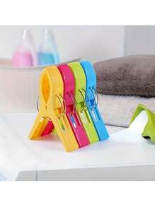 10pcs Large Beach Towel Clip, Beach Chair Clip, Plastic Clip, Cruise Beach Chair Towel Clip, Hanger, Windproof Chair Clip, And Quilt Drying Clip - Plastic Clips For Outdoor Use To Prevent Your Towels From Being Blown Away,Beachwear,Spring,Minimalist,Summer Tops