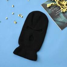 3 Holes Ski Warm Hat Unisex Motorcycle Cycling Skiing Breathable Cap Balaclava Full Face Mask Outdoor Windproof Knit Winter Hat