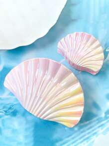 2pcs Set Elegant Ombre Color Shell Hair Clips, Women's Minimalist Fashion Hair Accessories, 2 Sizes Available, Suitable For Beach, Vacation, Mother's Day, Daily Wear, Family Gift Summer Hair Claw Claw Clips Hair Jaw Clip Hair Clamps