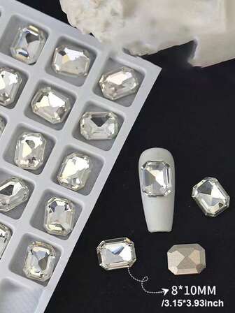 多尺寸美甲水钻 3D亚克力美甲石 宝石珍珠 DIY美甲装饰配件 美甲用品 美甲饰品