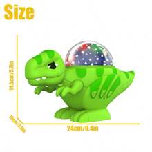 Decorazioni natalizie, proiettore di luci notturne a tema dinosauro, luce notturna a stelle a tema dinosauro per camera da letto, camera, palcoscenico, giocattoli a tema dinosauro con rotazione a 360°, 2 pellicole di proiezione, regali di compleanno e Natale, luce decorativa notturna a LED per camera da letto, soggiorno, casa theater, soffitto, DJ, festa da ballo, riempitivi per calze di Natale