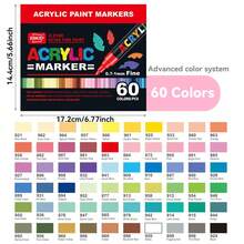 36 Colors - 168 Colors Acrylic Markers, Waterproof And Sun-Resistant Multifunctional Painting Pens, Non-Transparent And Stackable Art Special Painting Markers, Student-Use Art Supplies DIY Color Painting Pens, Ceramic Mug Coloring, Must-Have Gifts For The School Season