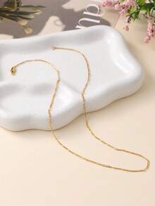 1 件 18K 镀金 2.5 毫米法国费加罗链男士项链，热销时尚优雅跨境商品 - 金色 - 查看 3