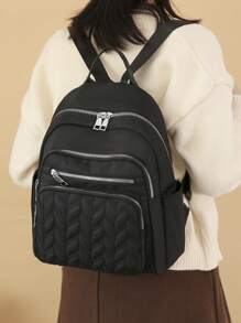 Mochila feminina casual de 5 cores, mochila de armazenamento Ravel com padrão de diamante, mochila de nylon multifuncional, mochila leve, portátil, compartimento para laptop, grande capacidade, adequada para estudantes universitárias, universidades, escolas de ensino fundamental, escolas de ensino médio, atividades ao ar livre, viagens, passeios, escolas de ensino fundamental, escritório diário para novatos, presentes para o Dia dos Namorados
