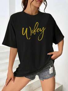 Women T-Shirts - Hitam - View 1