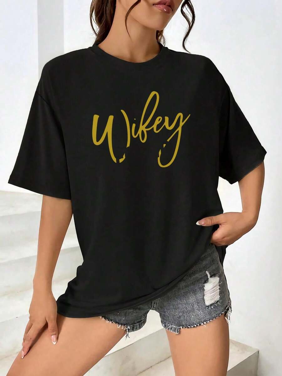 Women T-Shirts - Hitam - View 1