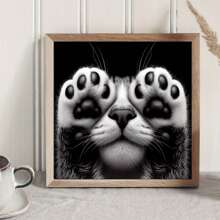 1PC Diamond Art Painting Kit Crafts Whimsical Cat Animal Set Stickers Cross Stitch DIY Room Home Decor Embroidery Rhinestones Bedroom Living Holiday Gift Accessories Diamond Painting Diamond Art