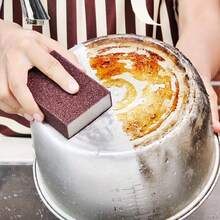Brown Magic Emery Sponge Cleaning For Kitchen Pot Washing Dishwashing Stain Removal Descaling Rust Removal And Brushing Reusable Easy To Use Effective Cleaning Tool For Tough - Multicolor - View 7