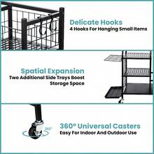 Golf Storage Rack With Wheels Oversized Golf Club Storage Rack Golf Bag Rack With Accessories Rack Heavy Duty Golf Storage Rack For Golf Course Garage Basement - 黑色 - 查看 5