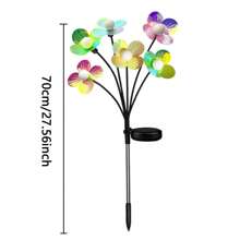 1 Peça Luz Solar para Jardim Externo, Luzes Piscantes de 6 LEDs com Formas de Vaga-lume e Flor Fada em 2 Modos, Luz Decorativa à Prova d'Água para Jardim, Adequada para Quintal, Pátio, Caminho, Gramado