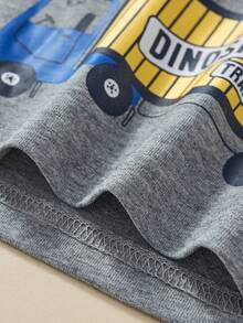 小男童卡通圖案T恤