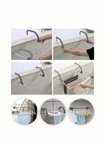 Un séchoir à linge portable (51*35*16CM) adapté au balcon, à la balustrade pliable du rebord de la fenêtre, au séchoir à linge, au porte-serviettes pliable, au séchoir à linge suspendu à la fenêtre