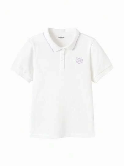 Balabala 儿童短袖女童T恤夏季中大童女童Polo衫休闲上衣清凉抗菌
