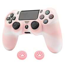RALAN Pure Colour Design Controller Skin Cover With 2 Thumb Grips Compatible With PS4/Playstation 4 Slim/Pro Controller - Multicolor - View 11