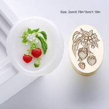 1pc Floral Series Wax Seal Stamp Brass Head, Plant Flower Retro Seal Stamp, Lily/Rose/Lily Of The Valley/Strawberry/Tulip Pattern, Embossed Solid Brass Stamp Head, Suitable For Decorating Envelopes, Party Invitations, Wine Packaging, Snail Mail, Christmas Gifts,Back To School,School Supplies - Multiple Sizes - View 26