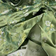1 Piece Of High-Quality Brocade Fabric, Decorated With Peony Pattern Jacquard Fabric, Cushion, Throw Pillow, Table Flag, Brocade Silk Fabric