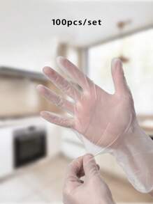 100 pièces Gants jetables en TPE, matériau doux, flexible, et confortable. Idéal pour le nettoyage ménager, les tâches de cuisine, le service de restauration, la manipulation des aliments, la restauration professionnelle et l'hygiène quotidienne