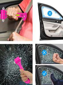 Dual-Headed Car Emergency Escape Hammer, Metal Auto Hammer For Rapid Rescue & Window Breaking, Car Tool