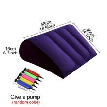 1 pieza Mueble de cama para amantes, Almohada inflable para juegos sexuales (con bomba), Juguetes sexuales, Productos SM para sexo, Juegos sexuales, Herramientas sexuales multifuncionales, Rampa triangular para cama como herramienta para el orgasmo