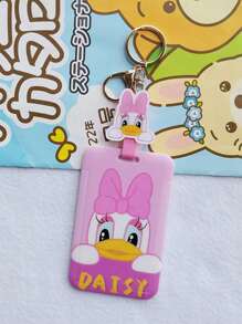 Disney Disney Cute Cartoon Style Release Button ID Badge/Card Holder, Metro/Bus Card Case, Name Tag Lanyard Keychain School Supplies,Back To School
