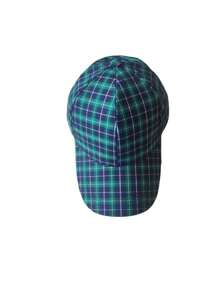 Unisex Koreanische Mode karierte Baseballkappe, lässiger Sonnenschutz Hut