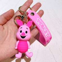 Sanrio Winnie The Pooh Keychain Bag Decoration Cartoon Couple Silicone Figurine Exquisite Car Keychain, School Supplies,Back To School