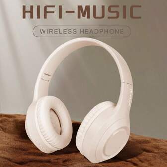 Wireless Headset, Foldable Wireless Headset, Built-In Microphone For Talking, SD Card Slot For Inserting Card, Tablet, PC, Mobile Universal, Stretchable, Rotatable, Portable, Online Course, Painless Wheel Cotton V5.3, Covered Ear Wireless Headset, Christmas Gift For Girls And Boys