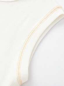 Balabala Children's Tank Top Girls' 2025 Summer Big Young Girl Sleeveless Fashionable Cool Top - Original White - View 6